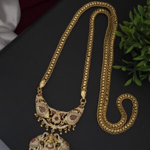 Premium foaming 34 inch ad stone lakshmi dollar chain 
