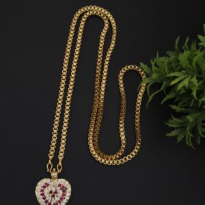  premium impon 32 inch heart dollar chain 