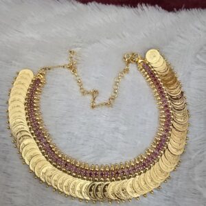 Premium foaming lakshmi coin necklace