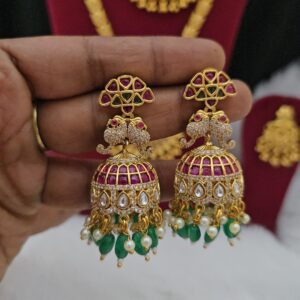 premium matt Peacock jhumka 