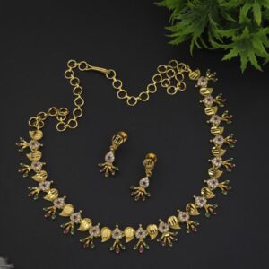  premium foaming ad stone necklace with earings