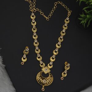 premium foaming ad stone necklace with earings