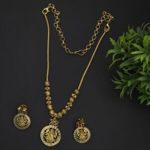 Premium matt nagas necklace with earings 