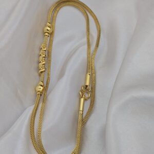  Premium foaming real gold tone mugappu chain