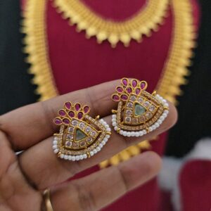 premium matt ruby stone stud 