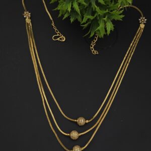 premium foaming ad stone 3 ball necklace