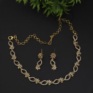 premium matt ad stone necklace with earings