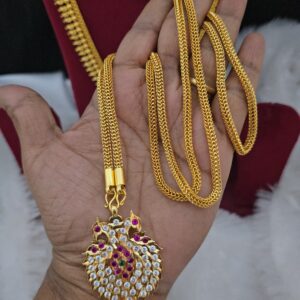  Premium foaming 42 inch peacock impon dollar chain 