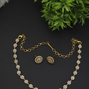 Premium quality ad diamond replica necklace with stud
