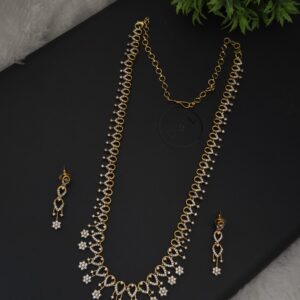 premium matt ad stone haram with earings 