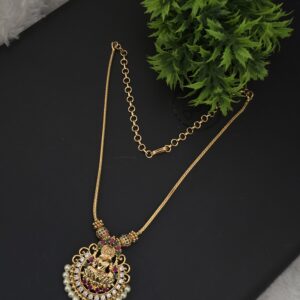 premium foaming ad stone lakshmi necklace 