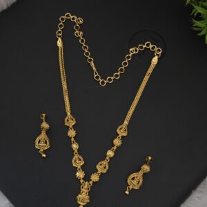 premium foaming lakshmi necklace with earings 