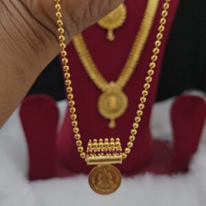  Premium foaming 24 inch lakshmi coin necklace