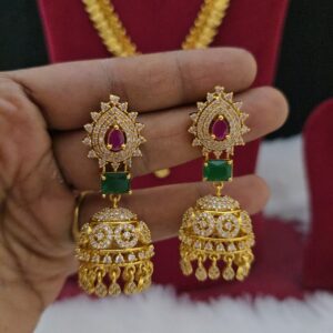 Premium matt ad stone jhumka