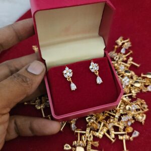  Premium foaming ad stone drops earings 