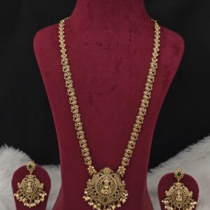 premium matt lakshmi haram with earings 