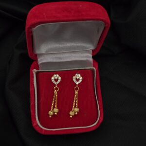 Premium foaming AD stone chain drops earings