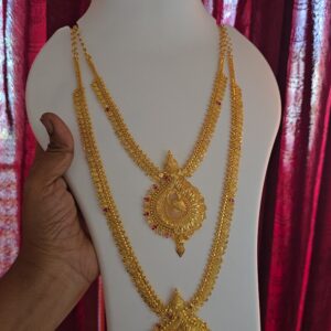 Premium foaming PEACOCK ad ruby white combo comes necklace haram