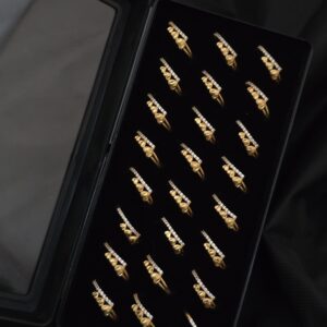 Premium foaming ad stone heart ring