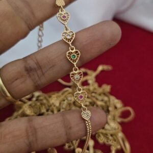 Premium impon heart stone bracelet