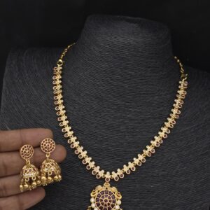 Premium matt kemp necklace with earings 