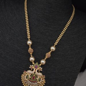  Premium foaming ad stone peacock necklace 