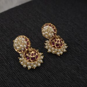 Premium ad stone kemp jhumka 