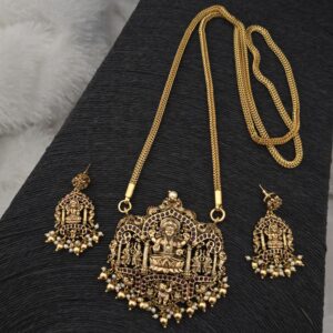 Premium mat finish dollar chain 32 inch with earings 