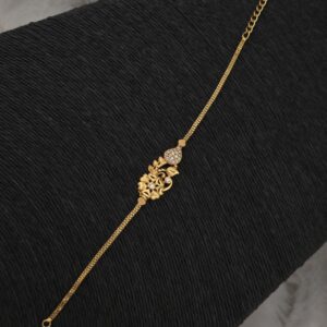 Premium foaming AD stone peacock bracelet