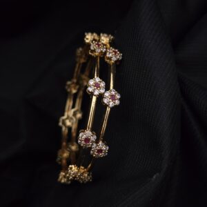 Premium AD stone bangle 1 pair