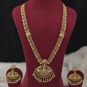 Premium mat lakshmi haram with stud 