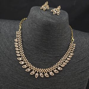 Premium foaming AD stone replica necklace