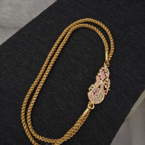 Premium impon mugappu chain AD stone