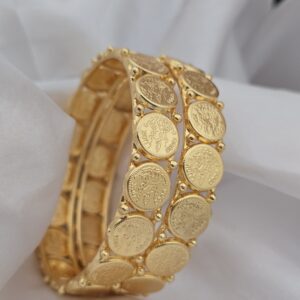 Premium foaming lakshmi coin bangle 