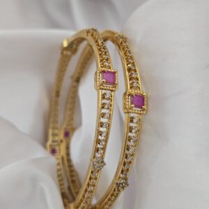 Premium mat AD stone bangle 