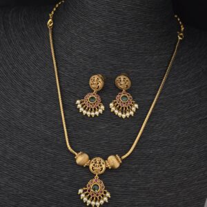 Premium matt AD stone necklace with stud