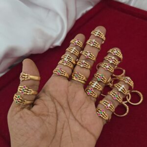 Premium impon 3 line AD stone ring 