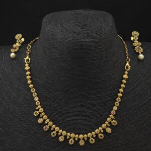 Premium matt AD stone necklace