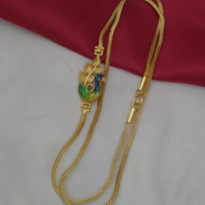 Premium foaming enamel 28 icnh peacock mugappu chain 