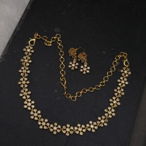  Premium mat AD stone necklace one day offer 