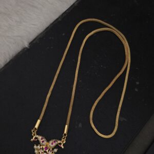 Premium Foaming AD stone peacok dollar chain 