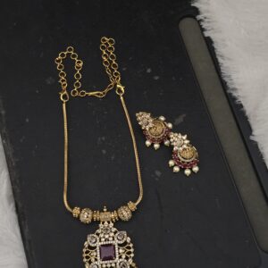 Premium matt Ad stone necklace 