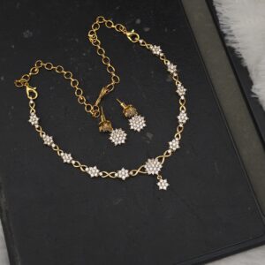  Premium mat diamond replica necklace 