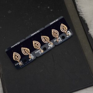 Premium rose gold AD stone drops earing