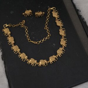 Premium matt elephant necklace