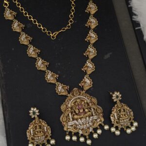 Premium matt AD stone lakshmi haram