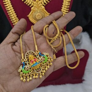 Premium foaming 24 inch enamel lakshmi dollar chain 