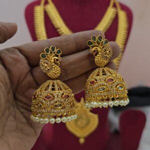  Premium matt AD stone jhumka