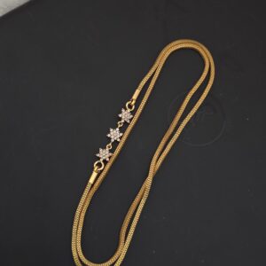 Premium foaming AD stone diamond replica mugappu chain 