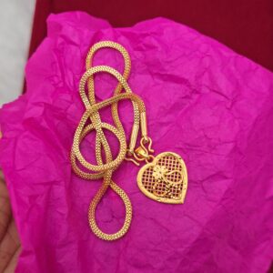  Premium foaming 18 inch heart dollar chain one day offer 